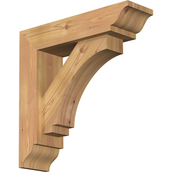 Ekena Millwork Imperial Traditional Smooth Bracket w/ Offset Brace, Western Red Cedar, 5 1/2"W x 20"D x 20"H BKT0604X20X20IMP01SWR - main